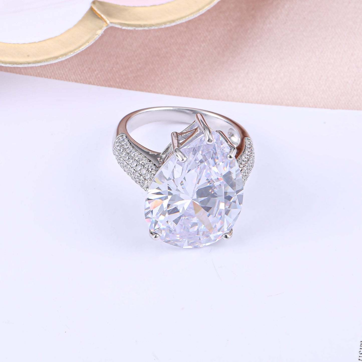 extraordinary white sapphire engagement ring
