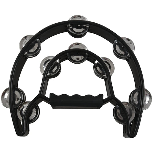 Compact Double Half Moon Music Tambourine Percussion Tamborine Drum