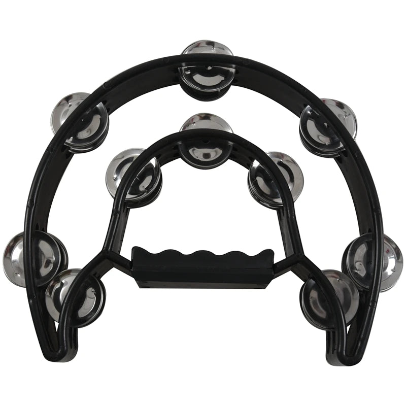 Compact Double Half Moon Music Tambourine Percussion Tamborine Drum