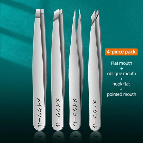 Eyebrow Tweezer Colorful Hair Beauty Fine Hairs Puller Stainless Steel