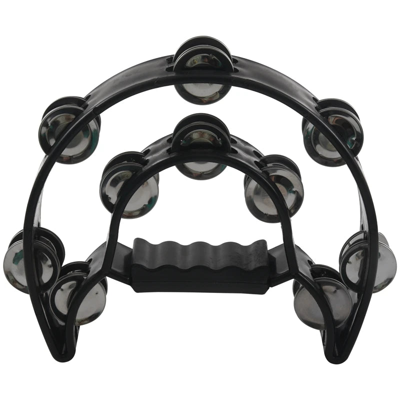 Compact Double Half Moon Music Tambourine Percussion Tamborine Drum