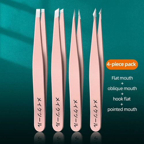 Eyebrow Tweezer Colorful Hair Beauty Fine Hairs Puller Stainless Steel