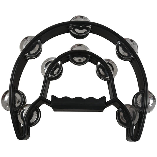 Compact Double Half Moon Music Tambourine Percussion Tamborine Drum