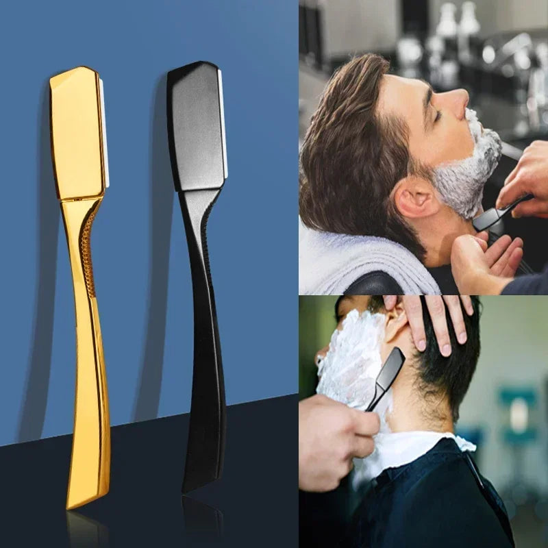 Professional Barber Straight Edge Shaving Razors Manual Zinc Alloy