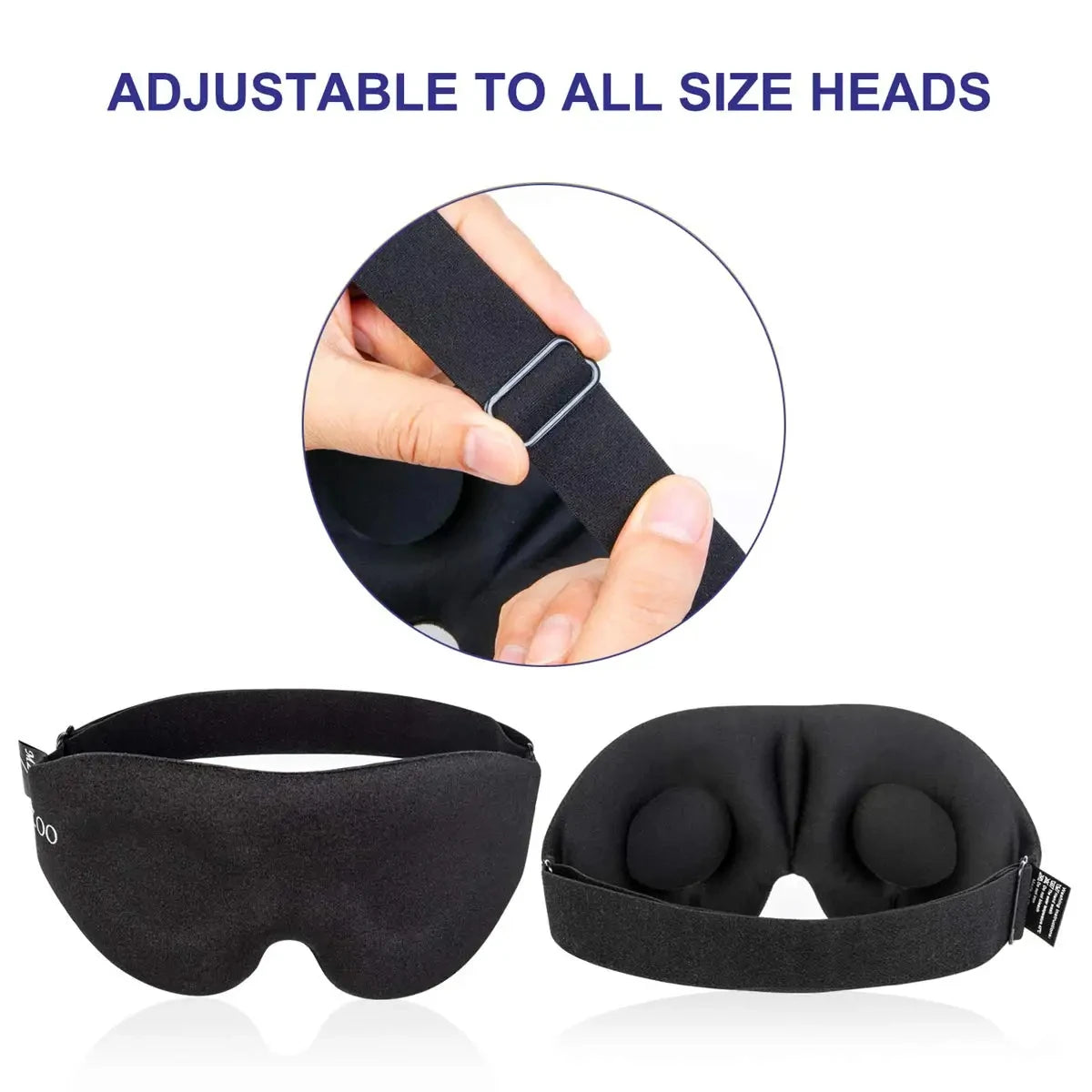 Eye Mask for Sleeping 3D Contoured Cup Blindfold Concave Molded Night