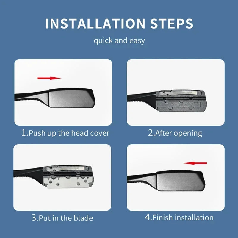 Professional Barber Straight Edge Shaving Razors Manual Zinc Alloy