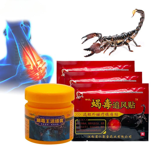 Chinese Scorpion Venom Patch and Activ Cream for Pain Relief Joint