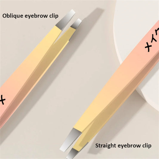Eyebrow Tweezer Colorful Hair Beauty Fine Hairs Puller Stainless Steel